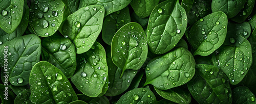 fresh green spinach leaves photo
