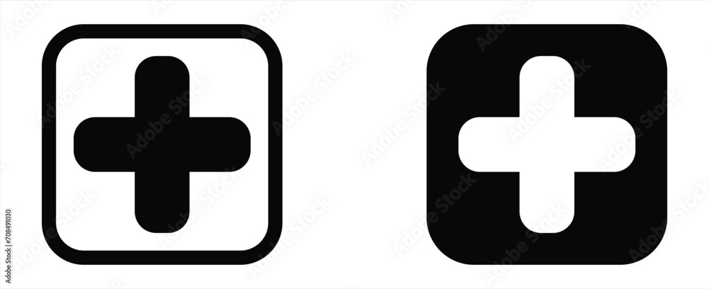 Fototapeta premium first aid medical health icon. medical emergency plus symbol