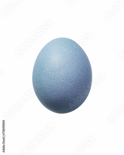 blue easter egg isolated on white background