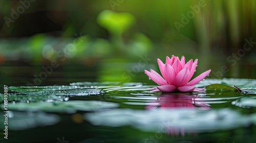 Zen flower lotus in water