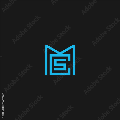 MCS monogram logo with blue color.