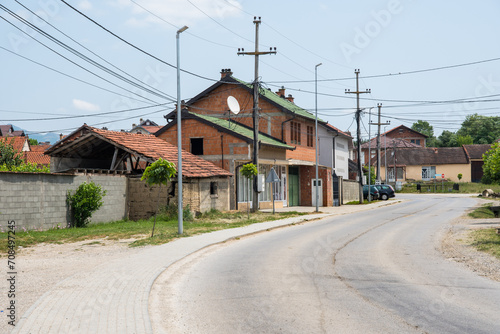 Buildings in town of Radoste in Kosovo