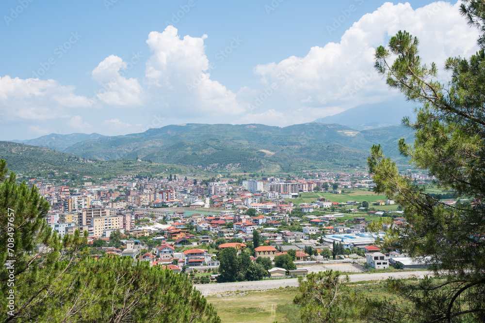 View over the city of Berat in Albania