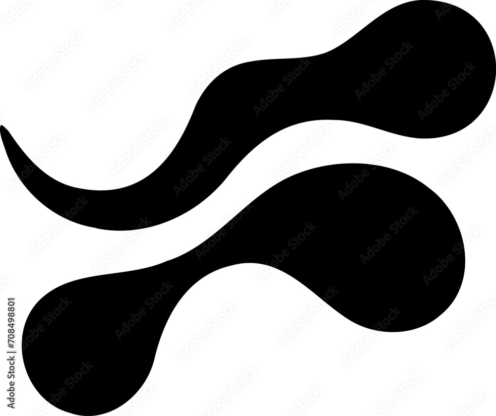 Obraz premium Fluid shape vector illustration. Liquid pattern silhouette design element