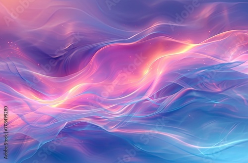 blue and pink wallpaper with smooth curves, light white and light amber
