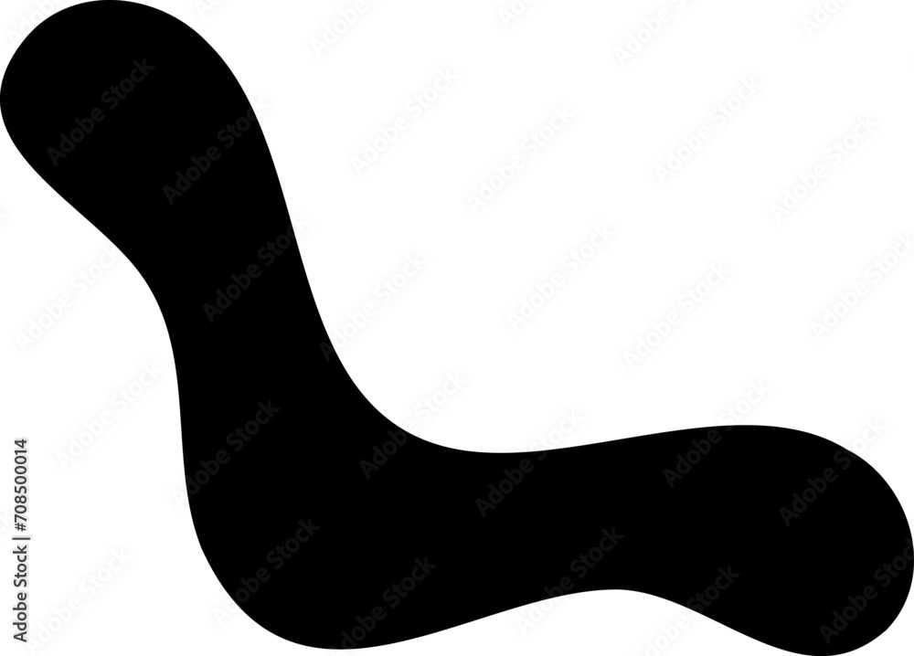 Fluid shape vector illustration. Liquid pattern silhouette design element