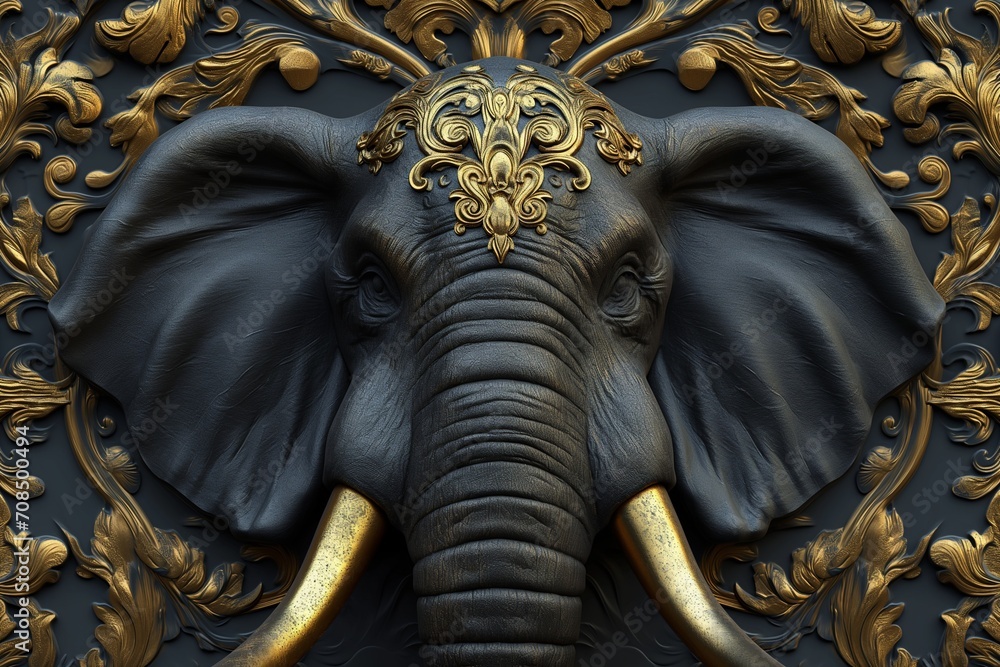 Wealthy symbols. and luxurious elephants. They are symbols of good luck and long life