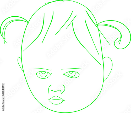 Funny kids caricature