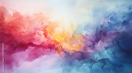 Abstract Watercolor Background with Copy Space.