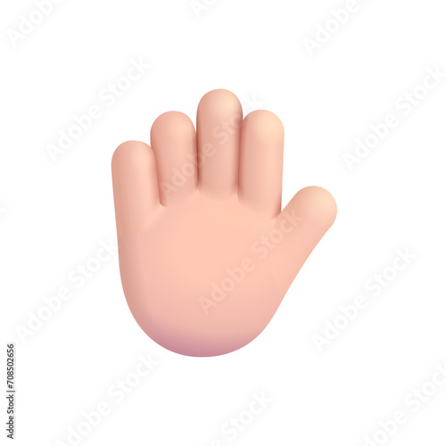 Raised Hand: Light Skin Tone