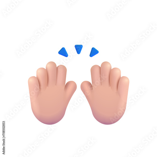 Raising Hands : Light Skin Tone
