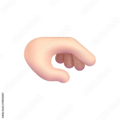 Palm Down Hand: Light Skin Tone