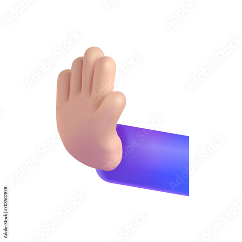 Leftwards Pushing Hand: Light Skin Tone