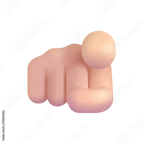 Index Pointing at the Viewer: Light Skin Tone