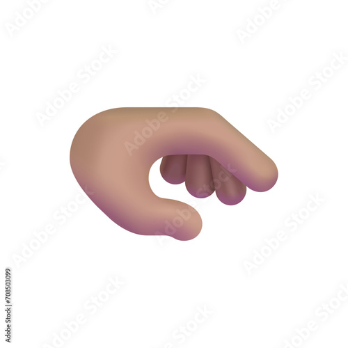Palm Down Hand: Medium Skin Tone