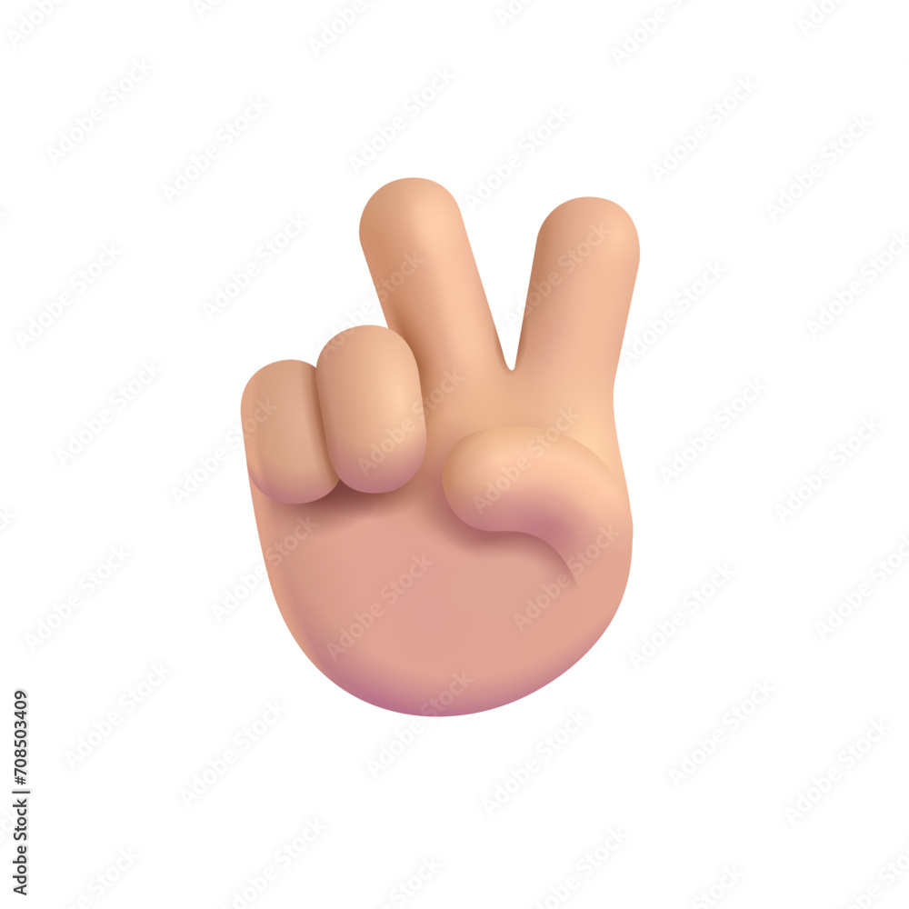 Victory Hand: Medium-Light Skin Tone Victory Hand: Medium-Light Skin Tone