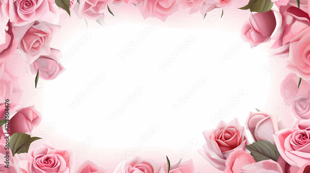 Floral frame with decorative flowers, decorative flower background pattern, floral border background Floral frame with decorative flowers, decorative flower background pattern, floral border background