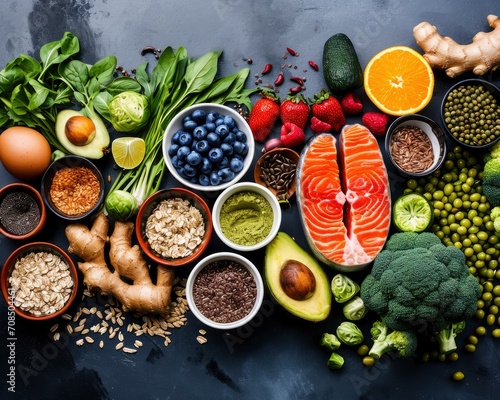 Promoting a Healthier Lifestyle - Balance in Nutrition  Exercise  and Sleep  Diversity in Nutrition  Hydration  and Activities  Healthy Eating with Fresh Fruits background