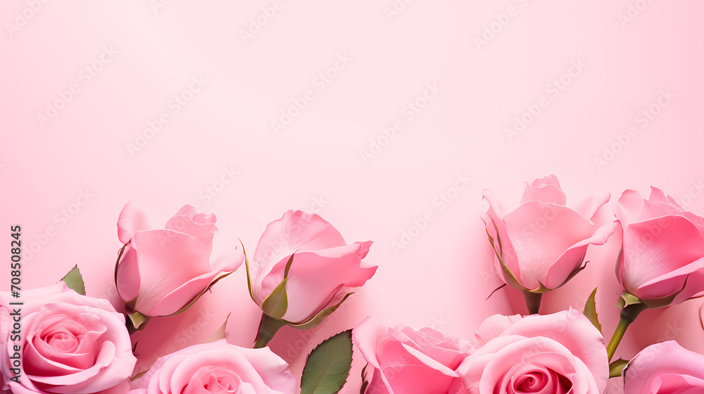 Beautiful pink rose bouquet flowers background, symbol of Valentine's Day, wedding, love Beautiful pink rose bouquet flowers background, symbol of Valentine's Day, wedding, love