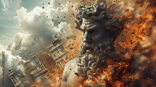 Powerful greek god Zeus