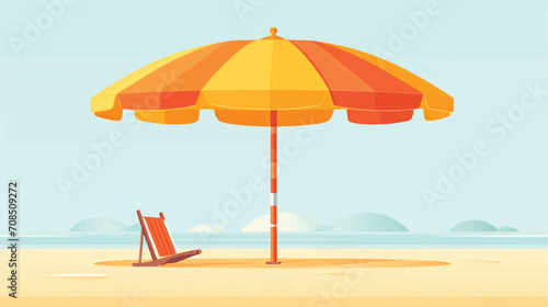 Beach umbrella vector illustration