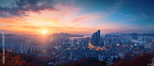 Seoul City Beautiful Panorama view
