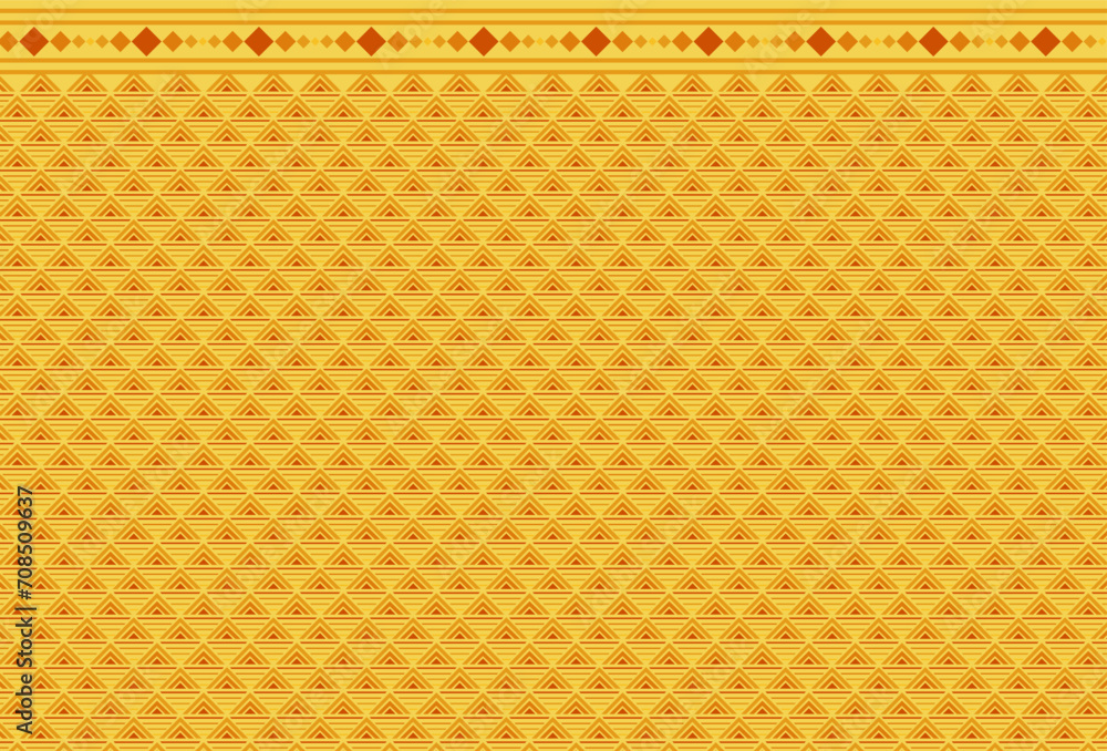 Fabric pattern that uses mostly squares. There is a grid that is like a triangles It has wavy like water waves and triangles like water drops Use it as a background wall pattern mobile phone case  - obrazy, fototapety, plakaty 