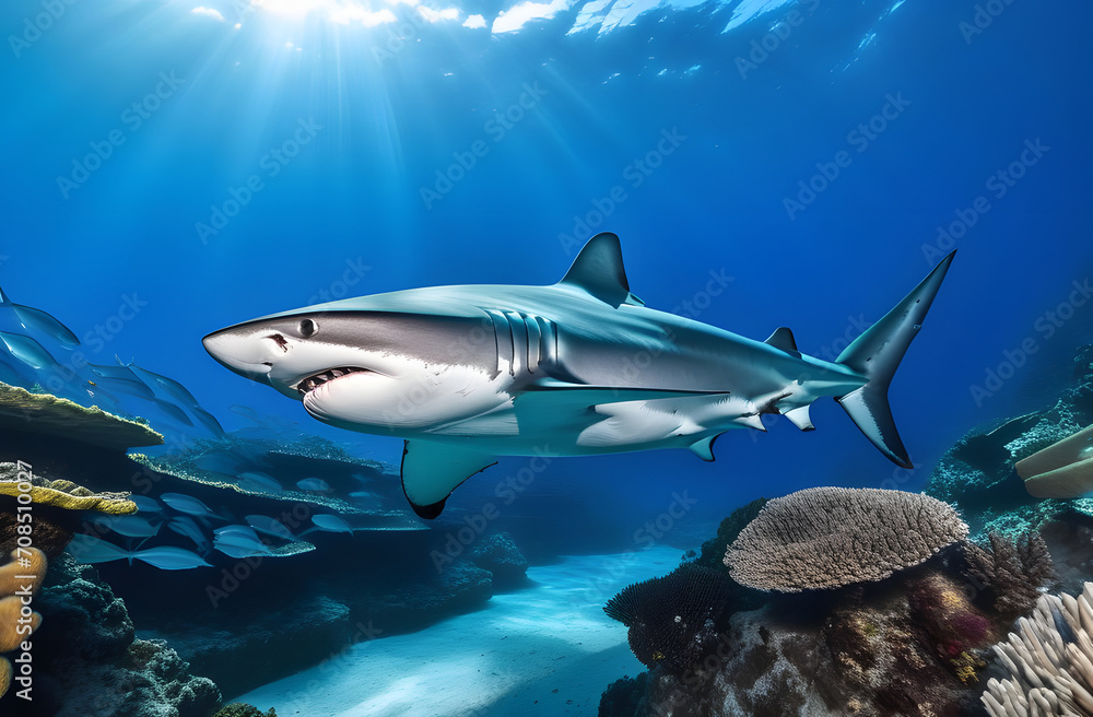 Fototapeta premium shark in aquarium