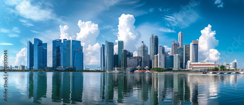 Singapore City Beautiful Panorama