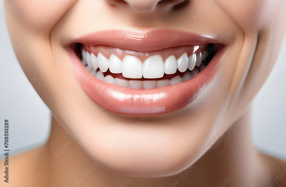 close up of a woman smiling. close up of a woman smiling.