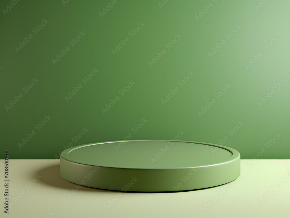 3D blank green Product Podium Mock-Up 3D blank green Product Podium Mock-Up