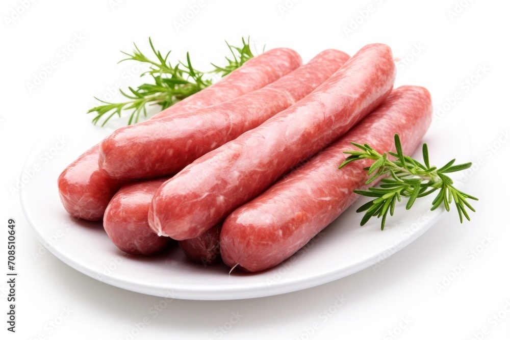 sausage on a white background