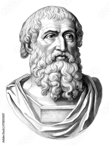 Thales of Miletus ancient Greek philosopher, generative AI	 photo