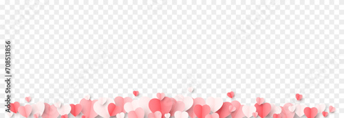 Vector paper hearts png. Multi-colored paper products, origami, confetti. Multi-colored hearts are scattered across the surface png. Valentine's Day.