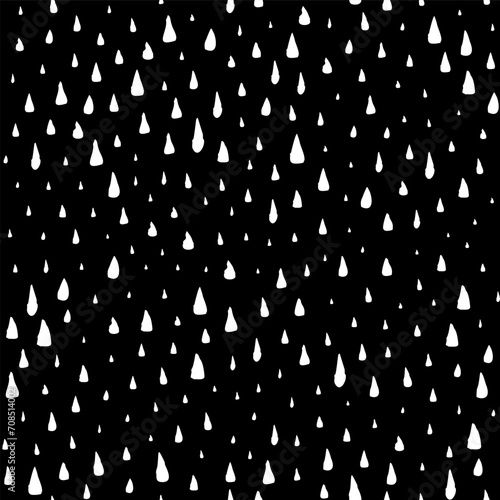 Hand drawn rain drops seamless pattern