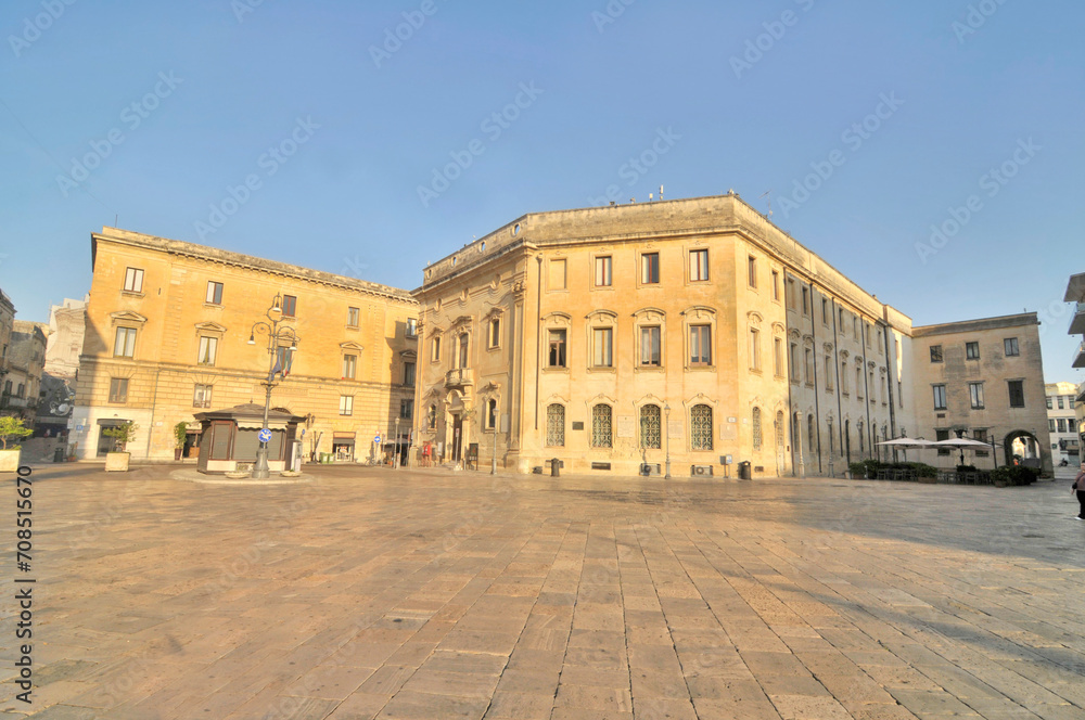 Piazza Sant'Oronzo - the central square of old town Lecce, Italy