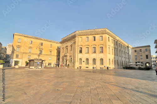 Piazza Sant'Oronzo - the central square of old town Lecce, Italy