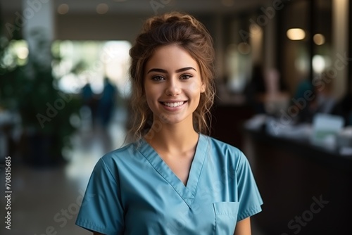 Portrait of a smiling young female nurse