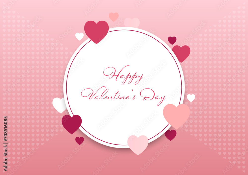 Vector illustration background, big circle frame with group of different style heart shapes, theme of love or valentine Vector illustration background, big circle frame with group of different style heart shapes, theme of love or valentine