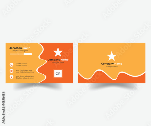 Business card template design, Professional business card design template, Business card template design idea, Business greeting card template design introduce card include sample text position vector