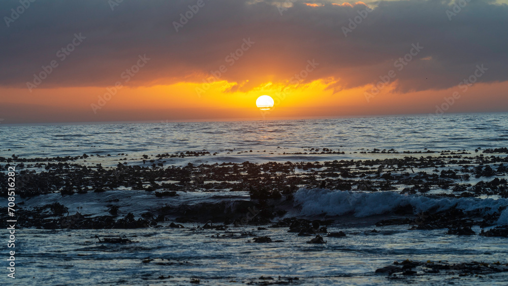 Scenic sunset captured from Kommetjie's Coastal Boardwalk, Kommetjie, South Africa