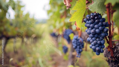 Wallpaper Mural Ripe grapes growing in vineyard Torontodigital.ca