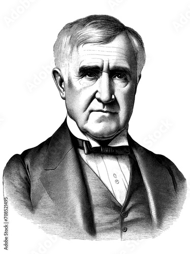 Thomas Edison (11 February 1847 – 18 October 1931), generative AI photo