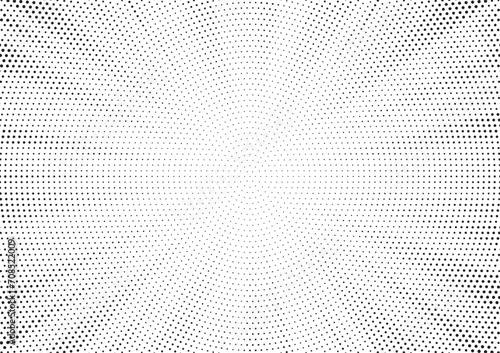 Halftone gradient sun rays pattern. abstract halftone vector dots background. monochrome dots pattern. pop art, comic small dots. star rays halftone poster. shine, explosion. sunrise rays background.