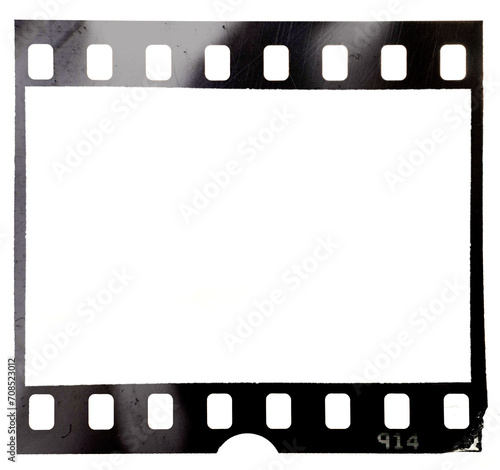 scan of blank or empty 35mm filmstrip border with scratches and light leaks, png asset, photo placeholder.