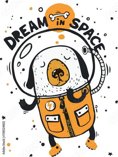 space fantasy dog spacesuit