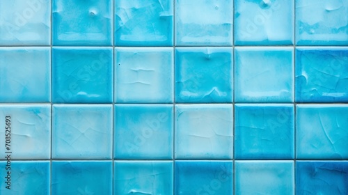 wall tile background. squares of different blue shades and a white seam, texture.