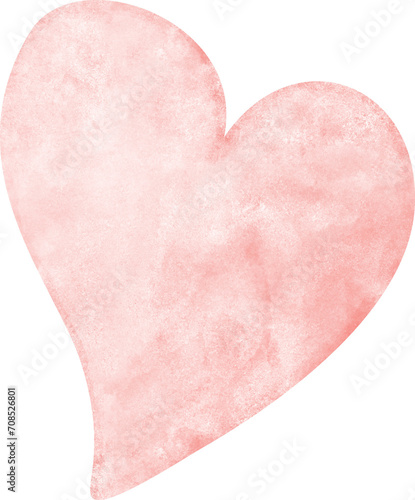 Foto Hand-painted watercolor texture light pink heart in Valentine collection