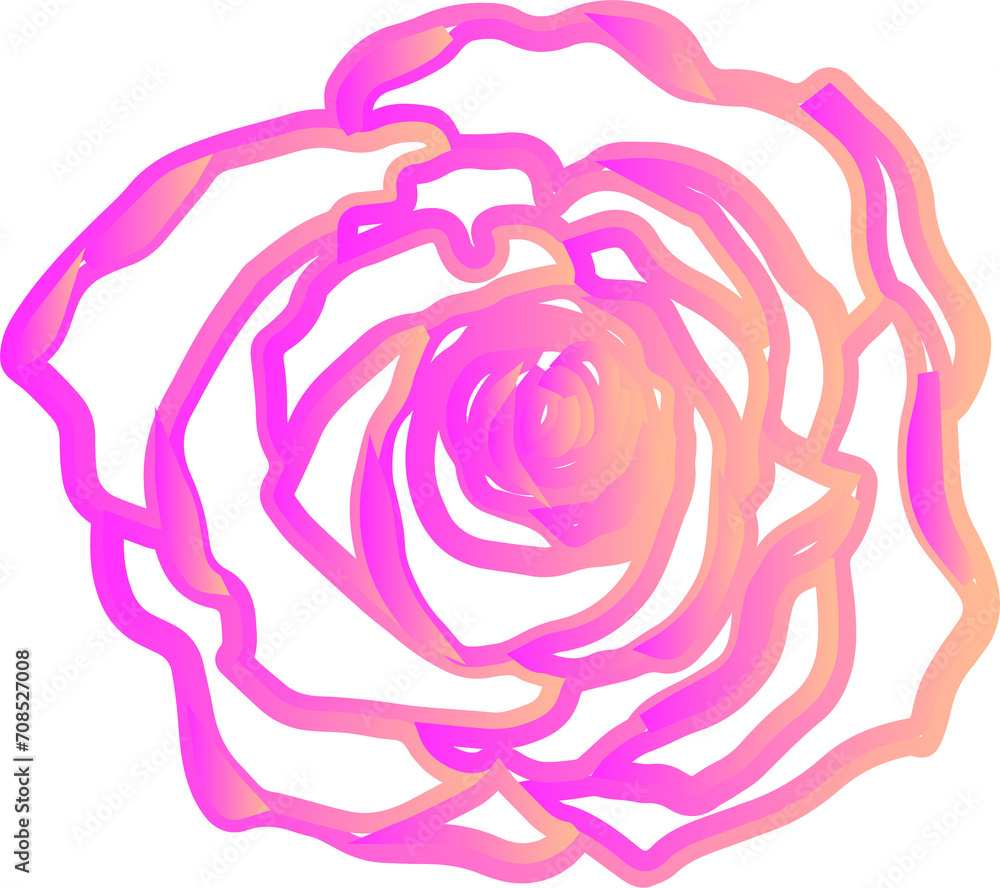 pink rose abstract line art pink rose abstract line art