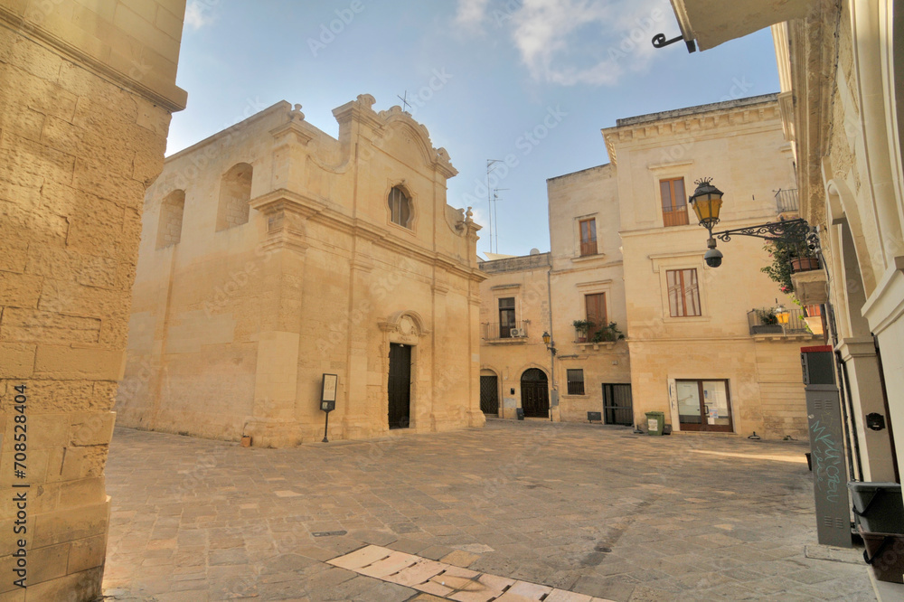 The church of  San Nicola dei Greci in the historic center of Lecce